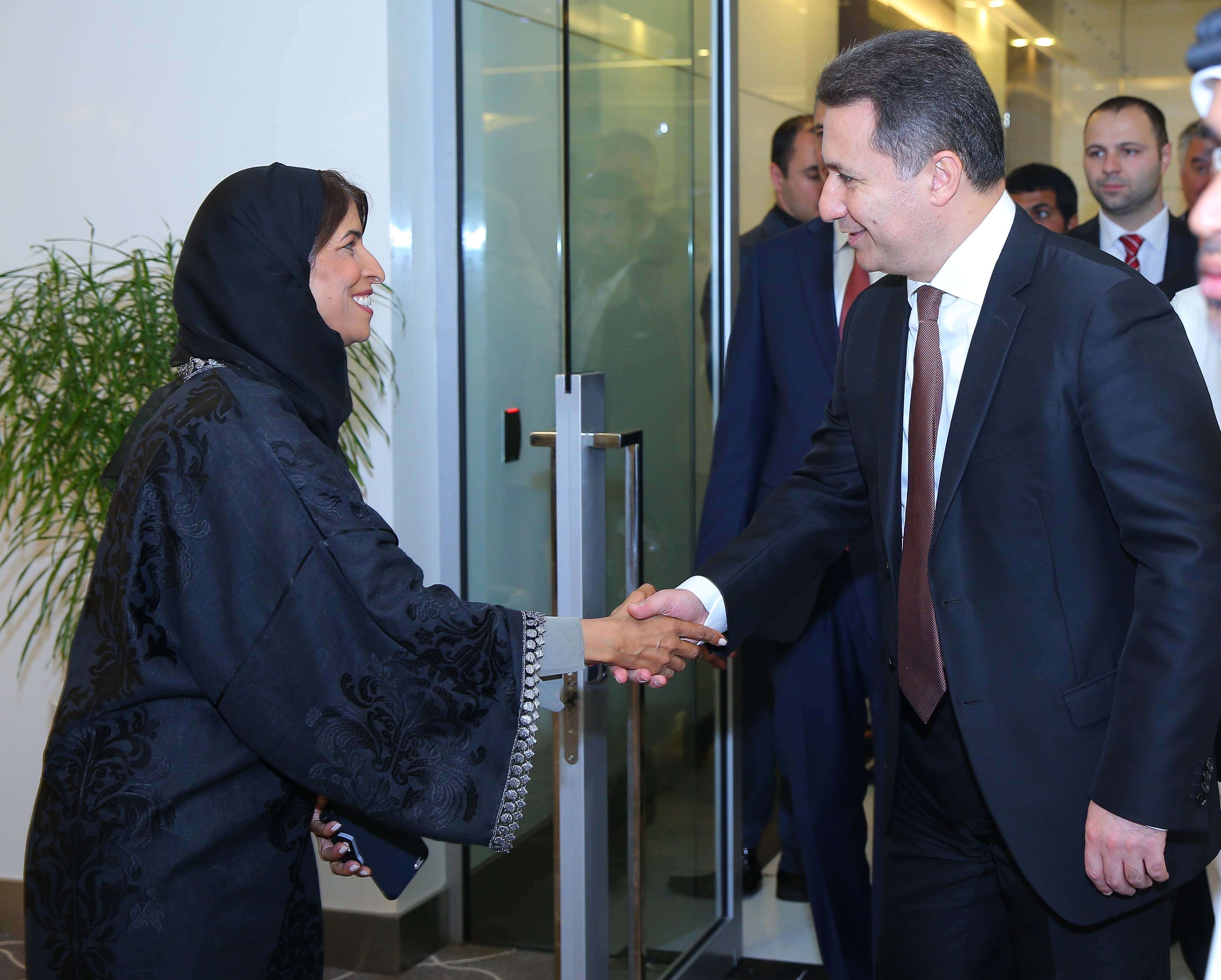 Amna Al Jallaf meets with the Prime Minister of Macedonia 
