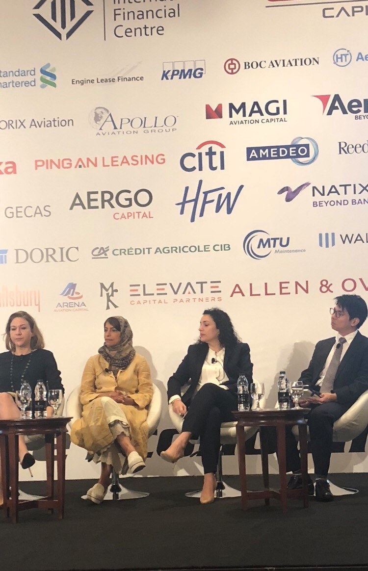 Amna Al Jallaf Delivers a keynote speech on Legal Risks in Aviation Finance